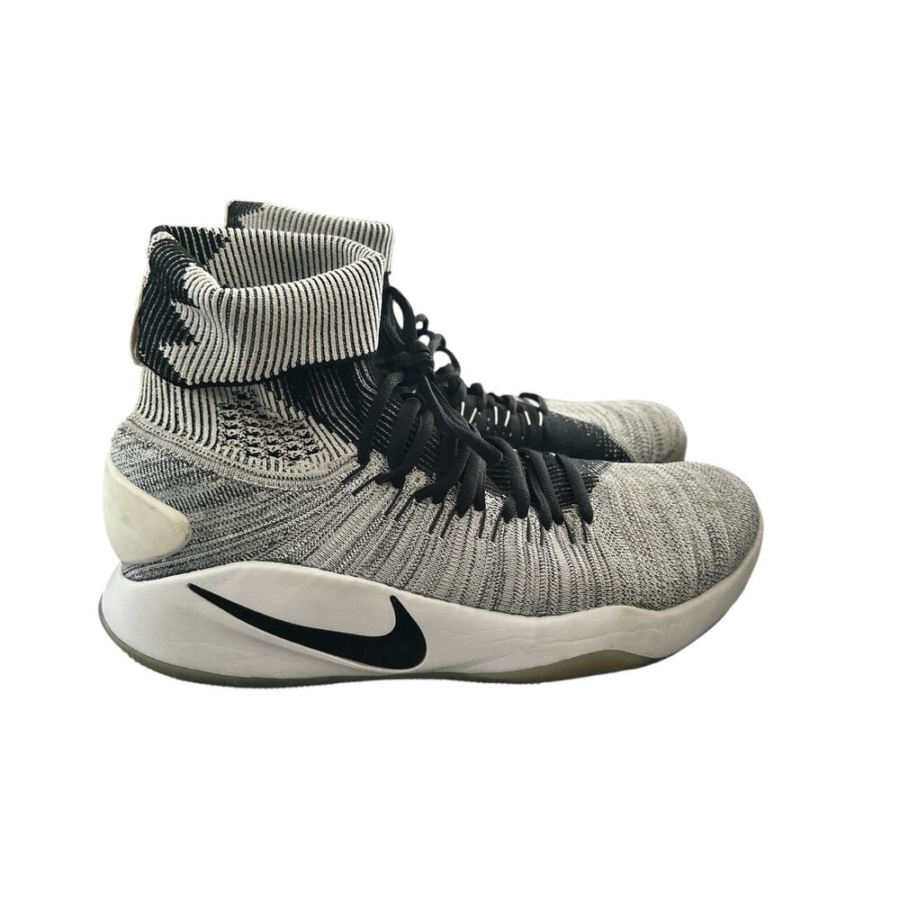 Nike Hyperdunk 2016 Flyknit Basketball Shoes Black/White 843390-010 Size 13